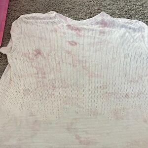 lululemon athletica White and Pink Short Sleeve Tee